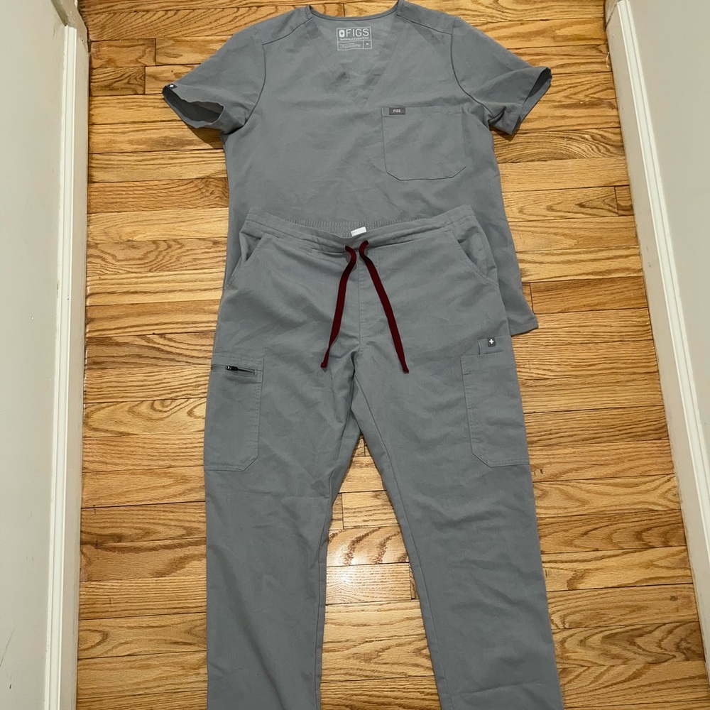 Figs scrub set grey m